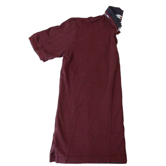 TOMMY HILFIGER Shirt Men's Short Sleeve Striped Collared Polo Blue 2XL - Picture 2 of 11